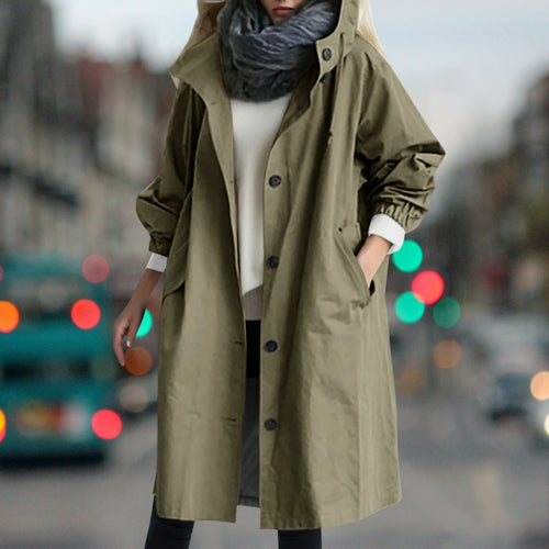 Everly - Women's Hooded Rain Coat