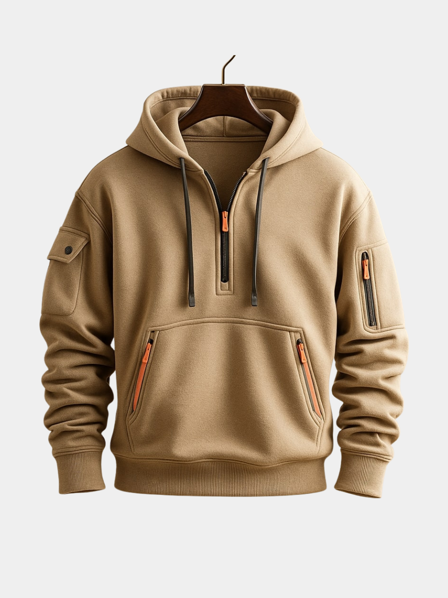 Alaric - Men's Half Zip Fleece Hoodie