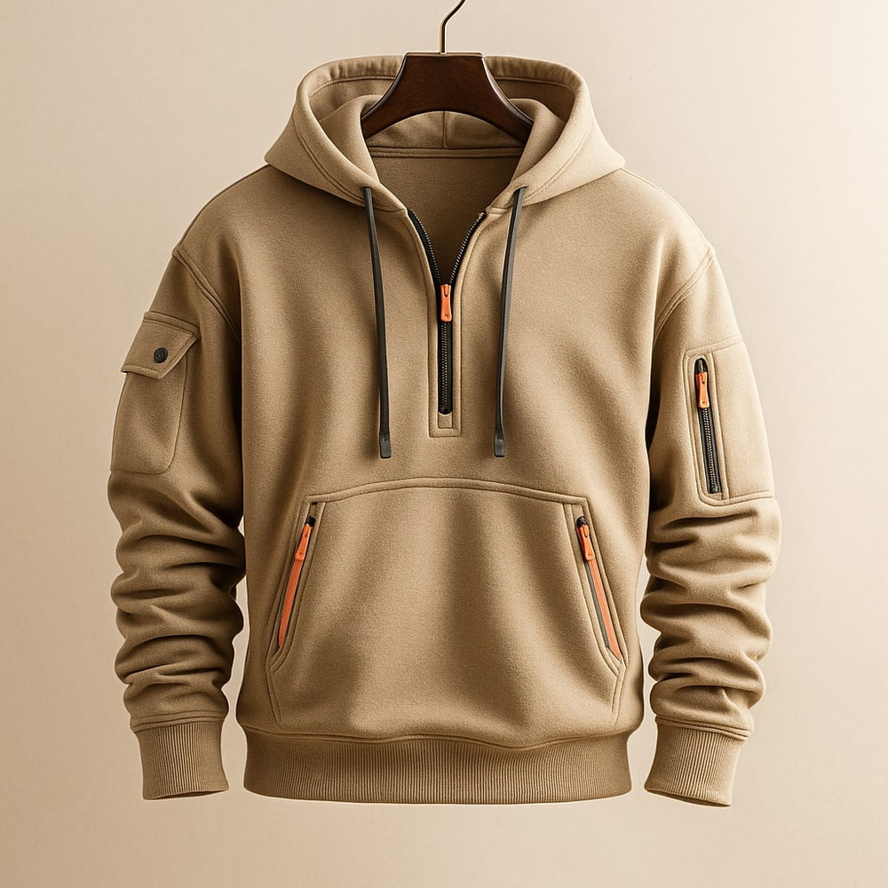 Alaric - Men's Half Zip Fleece Hoodie
