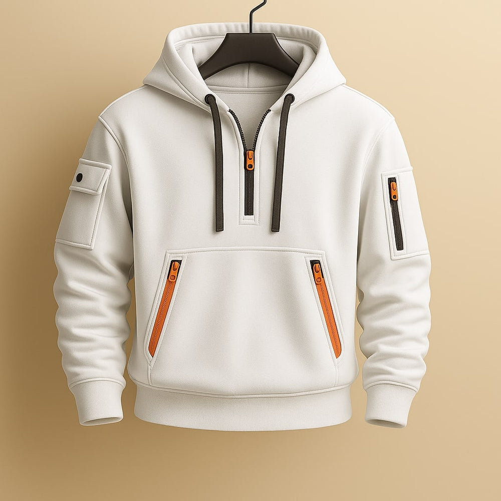 Alaric - Men's Half Zip Fleece Hoodie