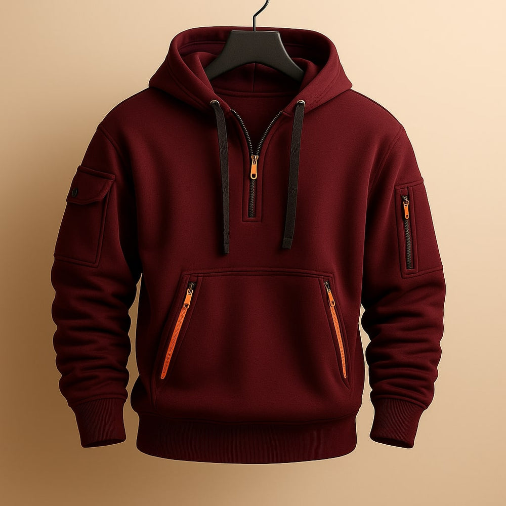 Alaric - Men's Half Zip Fleece Hoodie