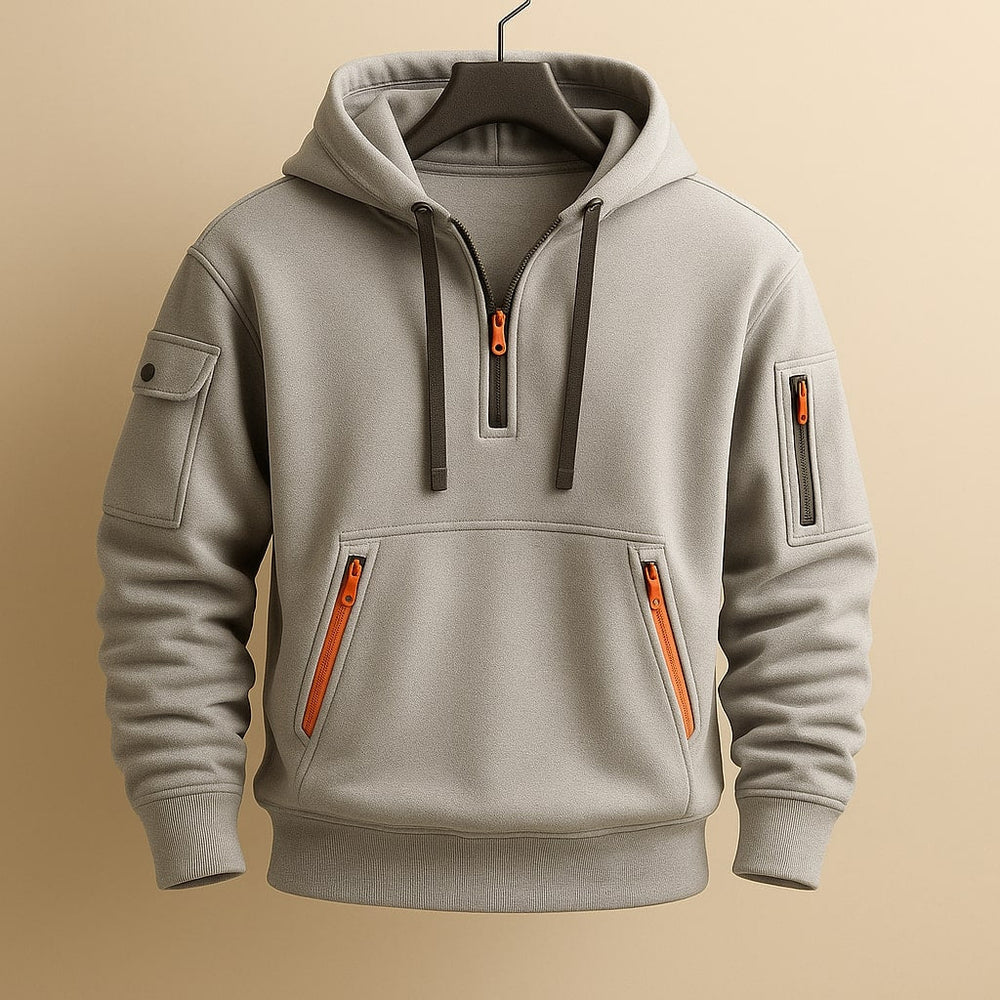 Alaric - Men's Half Zip Fleece Hoodie