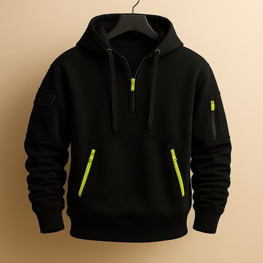 Alaric - Men's Half Zip Fleece Hoodie