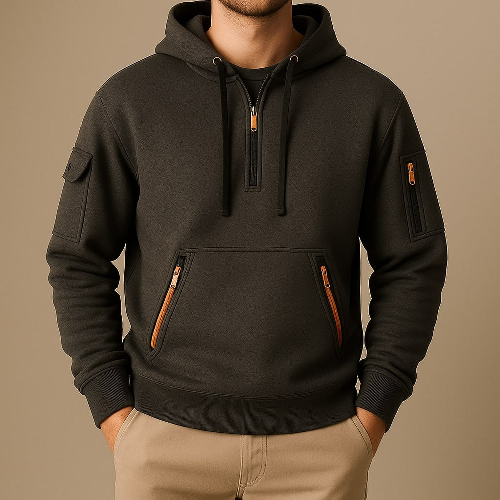 Alaric - Men's Half Zip Fleece Hoodie