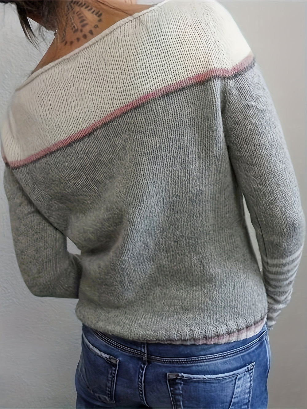 Arabella - Women's Striped Crew Neck Sweater