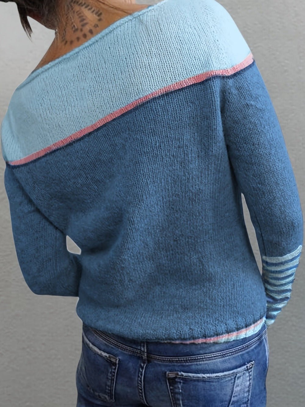 Arabella - Women's Striped Crew Neck Sweater