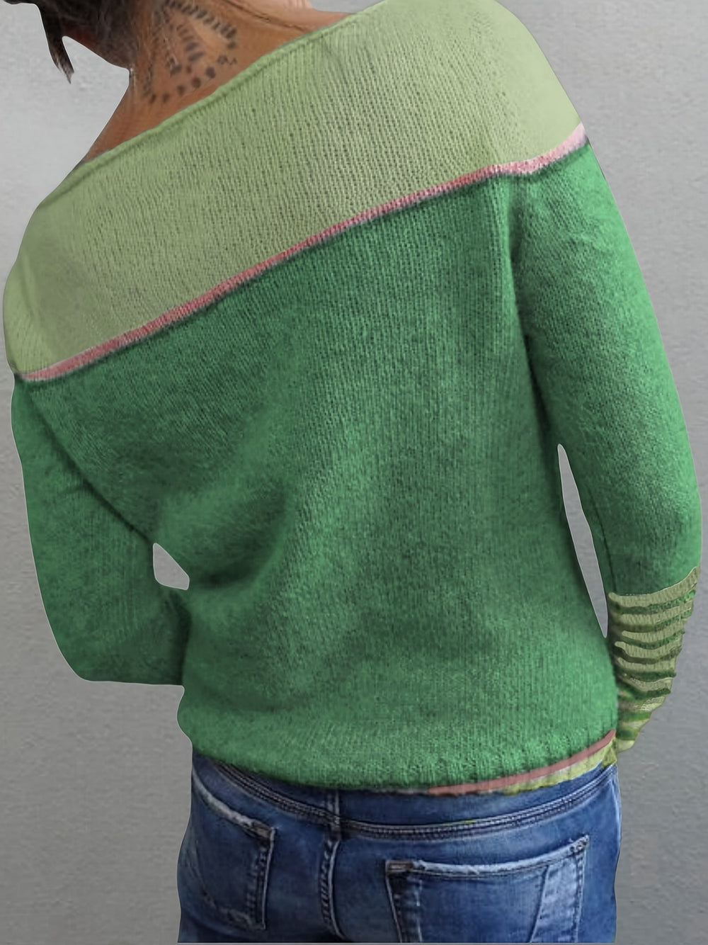 Arabella - Women's Striped Crew Neck Sweater