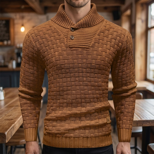 Asher - Men's Mock Neck Knit Sweater