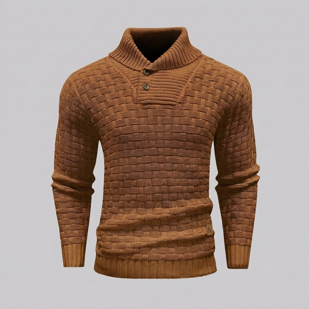 Asher - Men's Mock Neck Knit Sweater