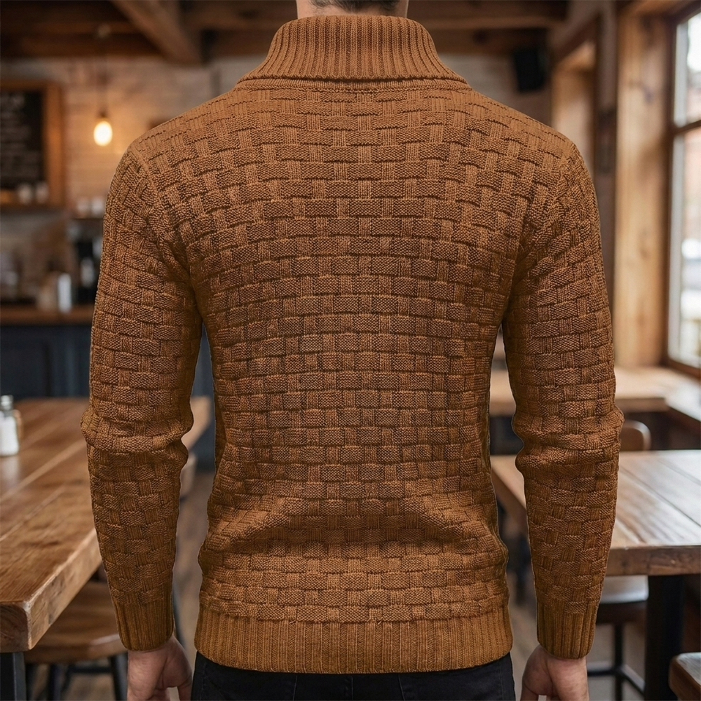 Asher - Men's Mock Neck Knit Sweater