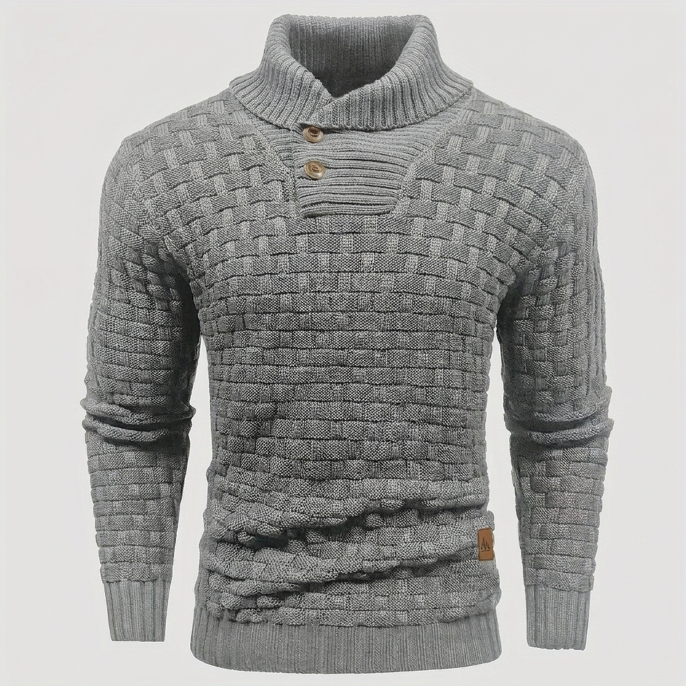 Asher - Men's Mock Neck Knit Sweater