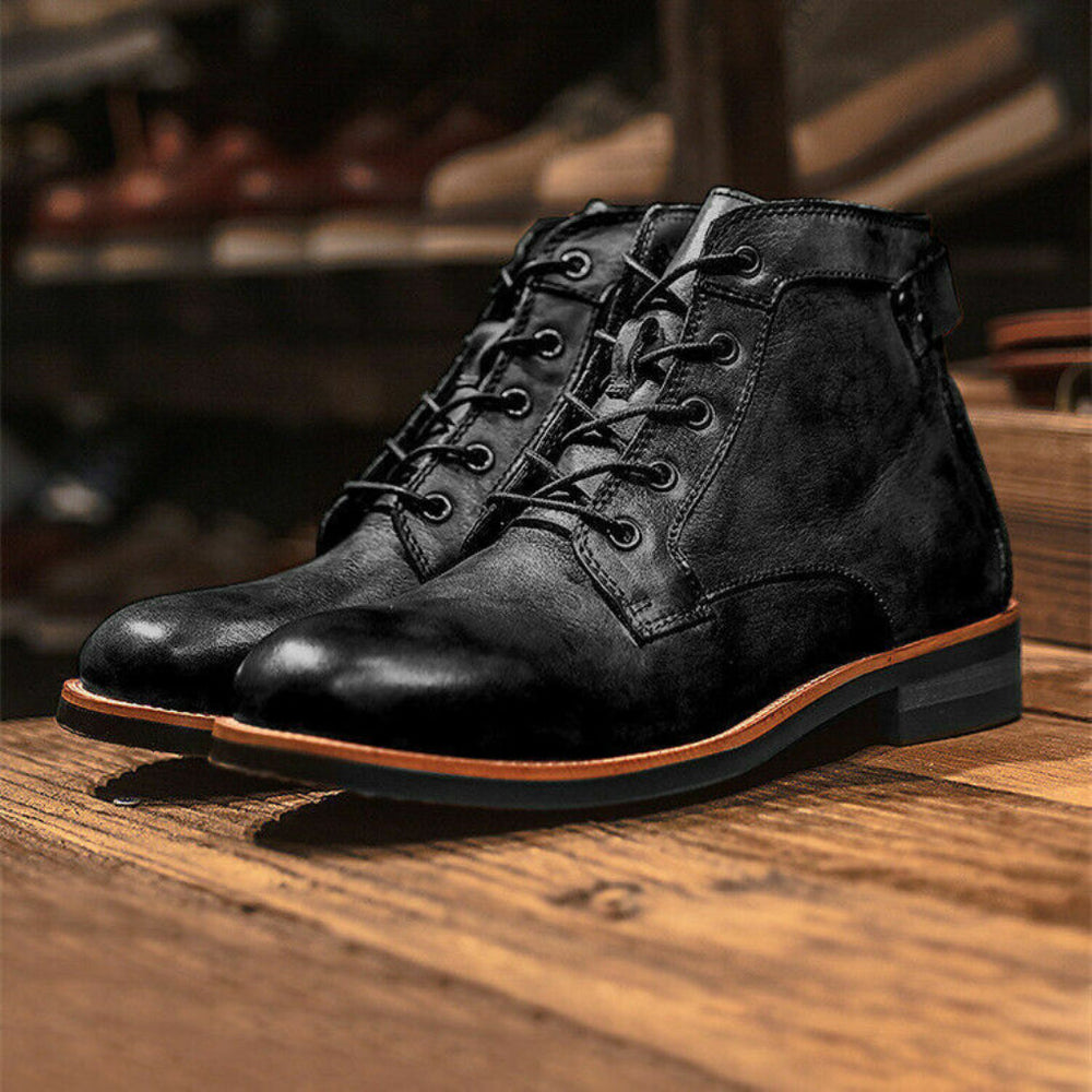 Bertram - Men's Leather Lace Up Boots