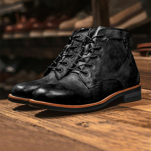 Bertram - Men's Leather Lace Up Boots