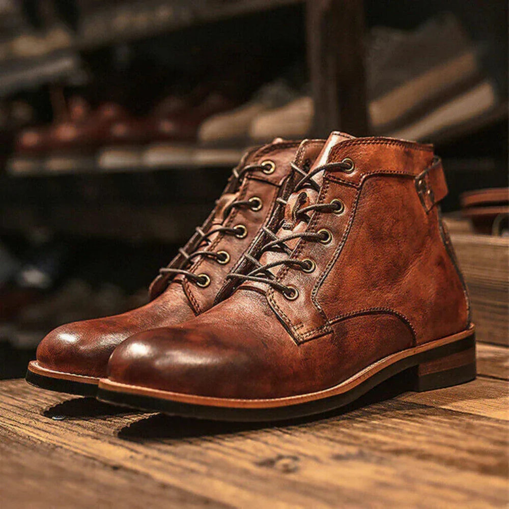 Bertram - Men's Leather Lace Up Boots