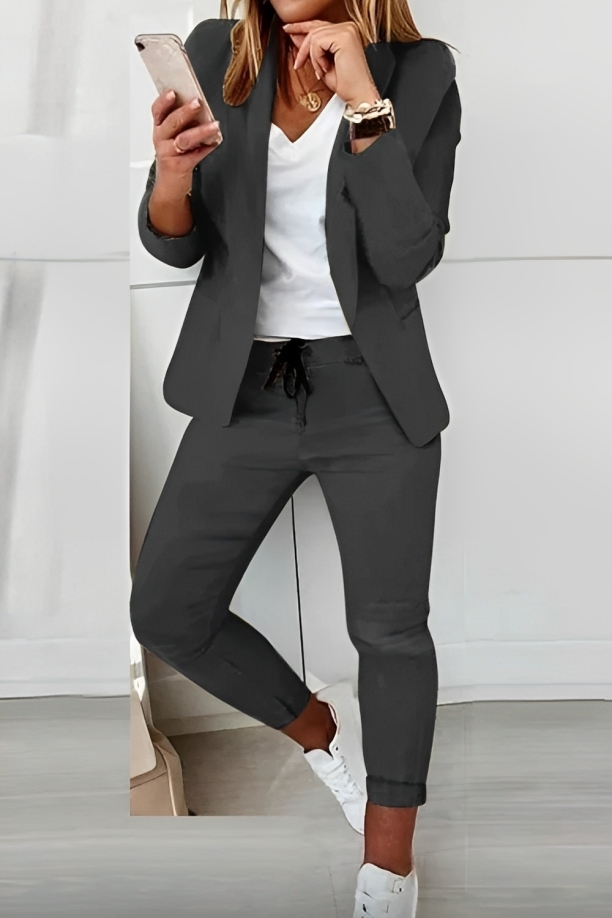 Bianca - Women's Two Piece Blazer Suit Set