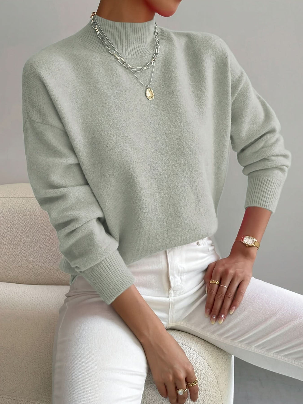 Blythe - Women's Long Sleeve Turtleneck Sweater