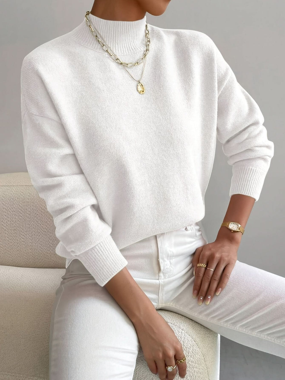 Blythe - Women's Long Sleeve Turtleneck Sweater