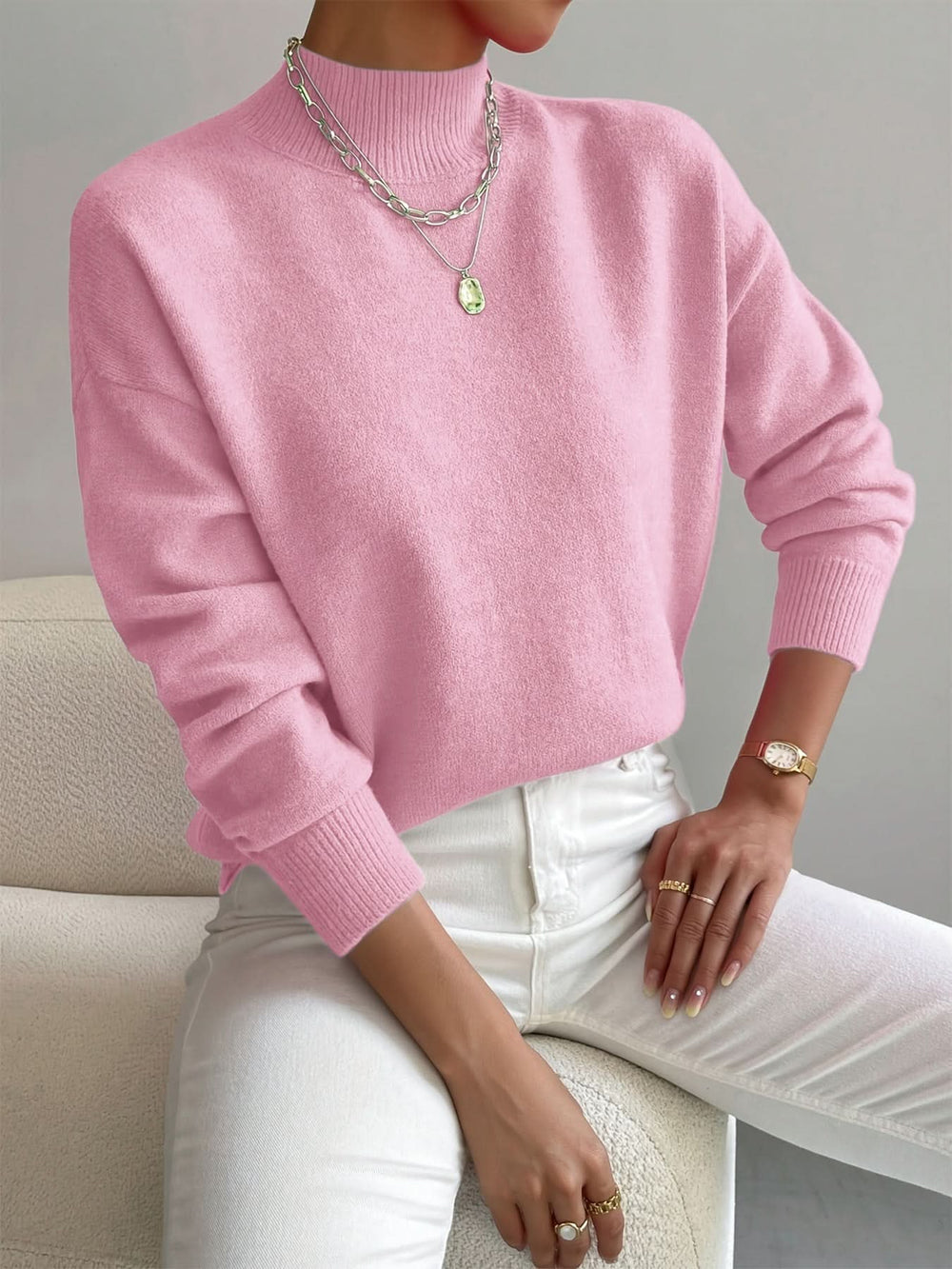 Blythe - Women's Long Sleeve Turtleneck Sweater