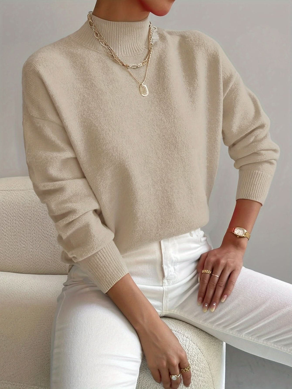 Blythe - Women's Long Sleeve Turtleneck Sweater