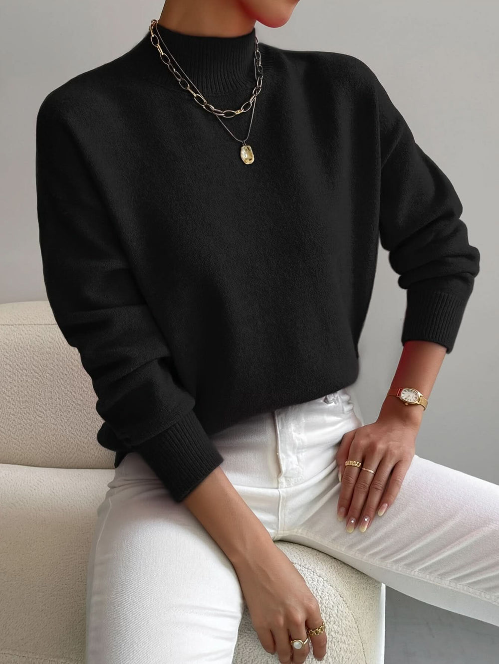 Blythe - Women's Long Sleeve Turtleneck Sweater