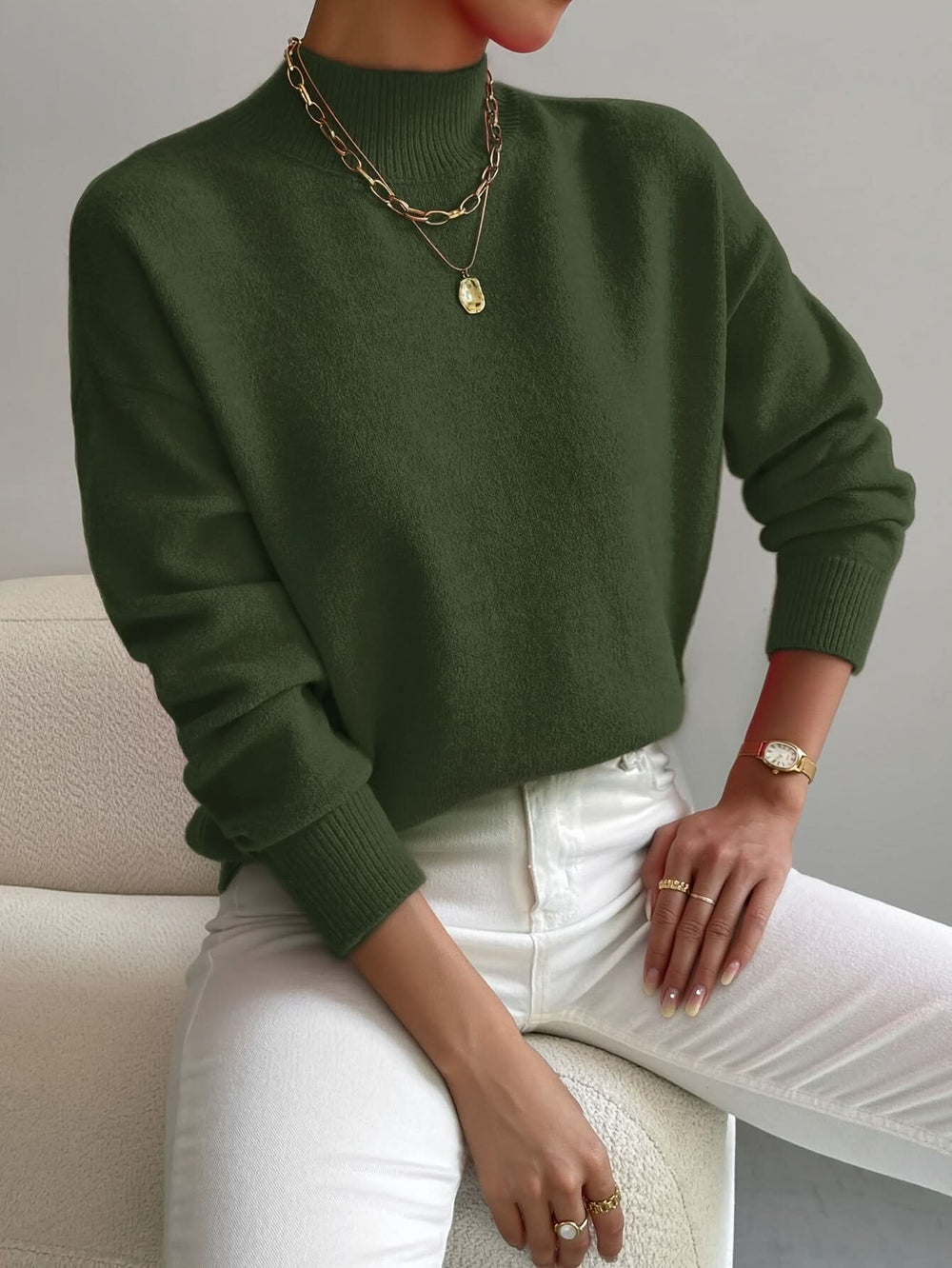Blythe - Women's Long Sleeve Turtleneck Sweater