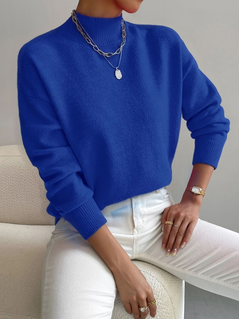 Blythe - Women's Long Sleeve Turtleneck Sweater