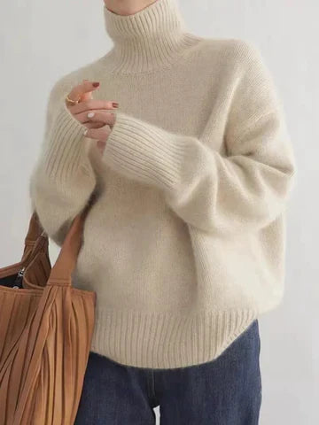 Camille - Women's Turtleneck Pullover Sweater