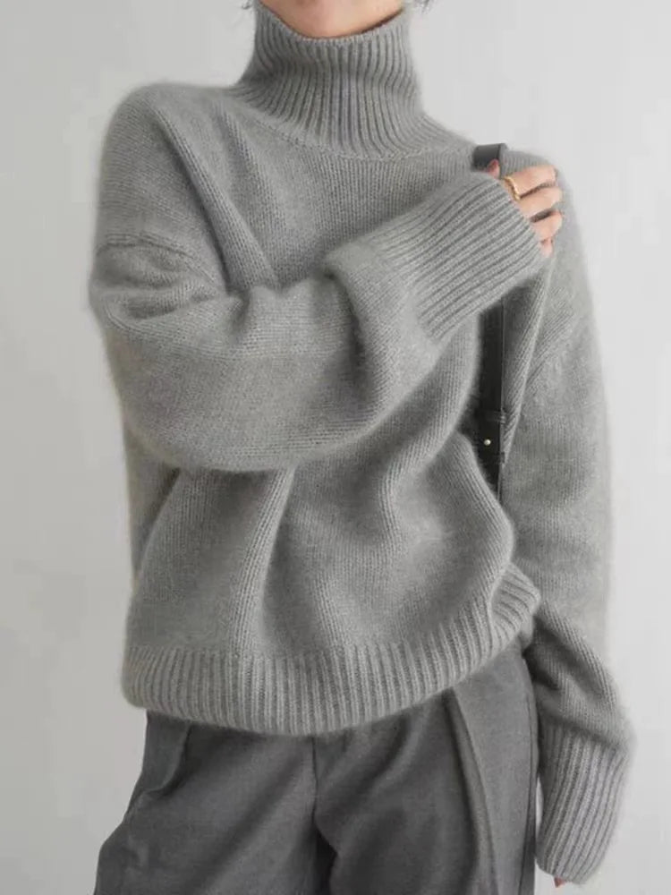 Camille - Women's Turtleneck Pullover Sweater
