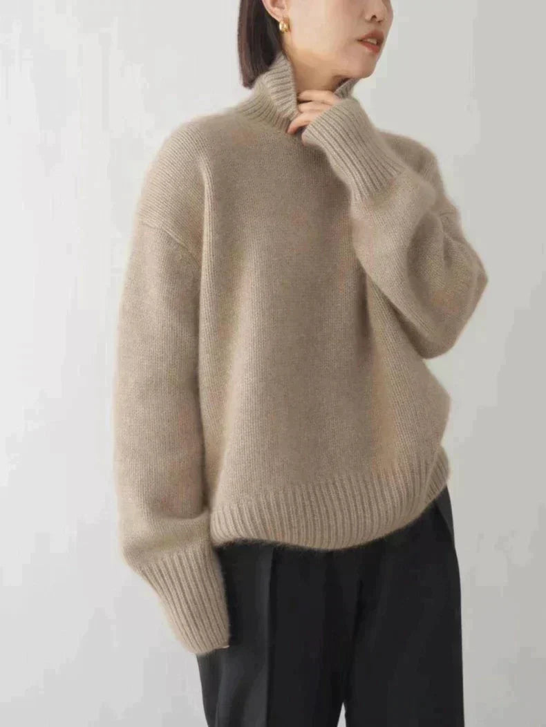 Camille - Women's Turtleneck Pullover Sweater