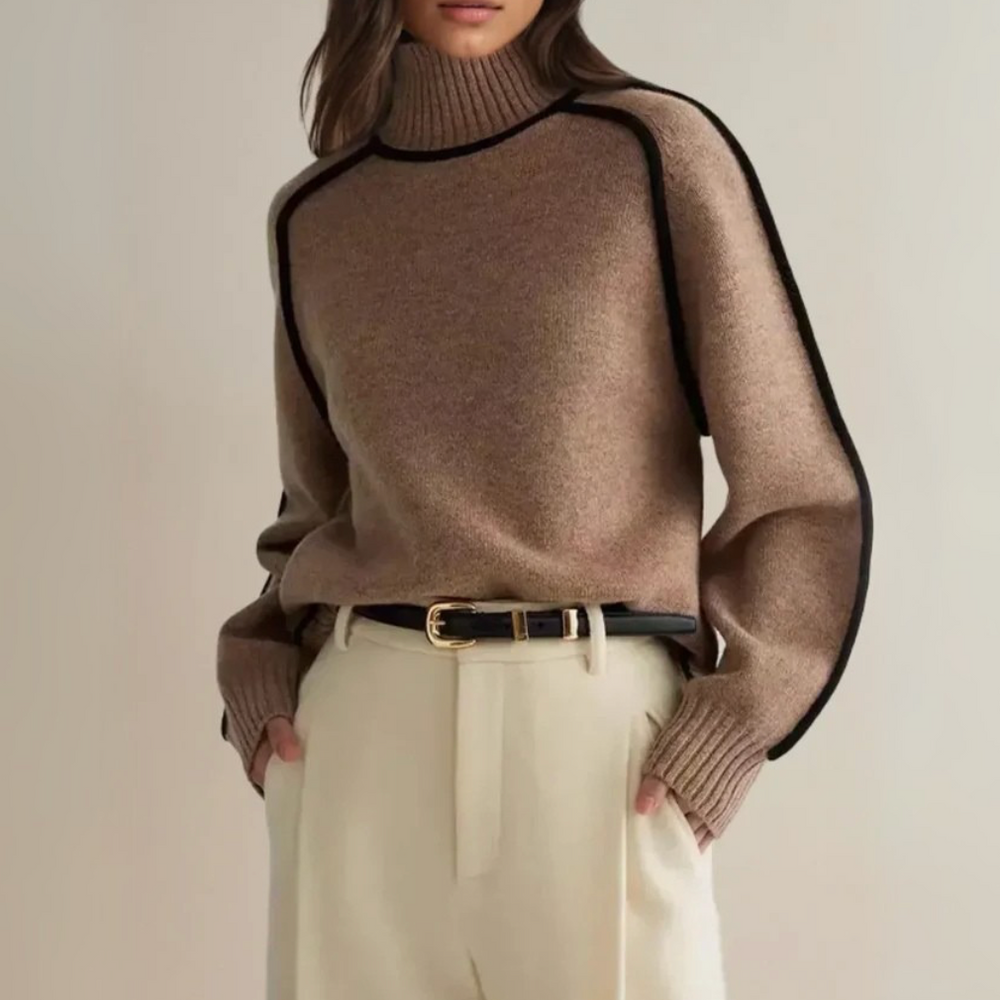 Cassia - Women's Ribbed Turtleneck Sweater