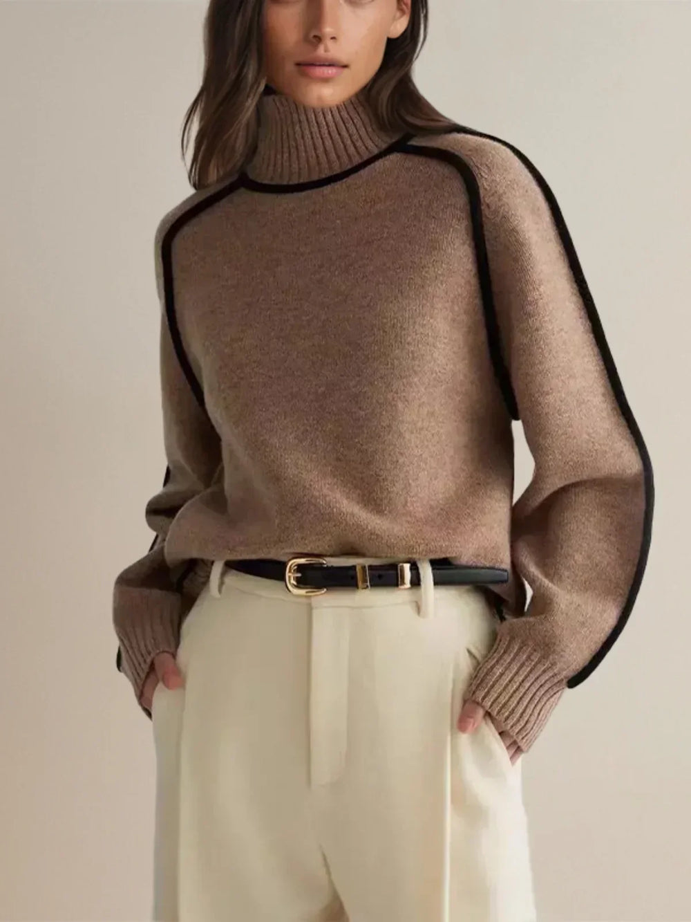 Cassia - Women's Ribbed Turtleneck Sweater