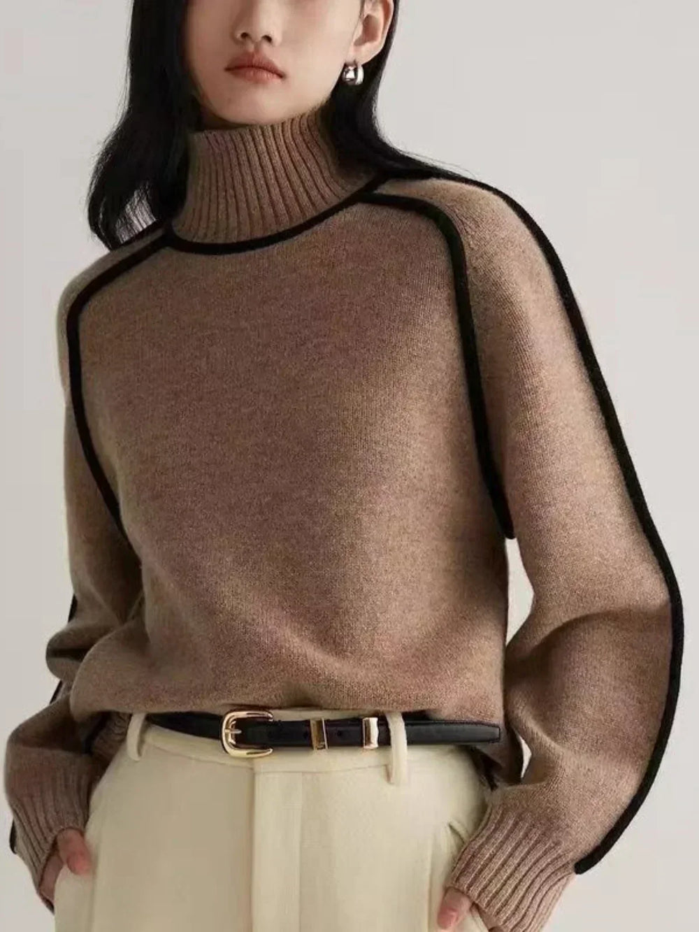Cassia - Women's Ribbed Turtleneck Sweater