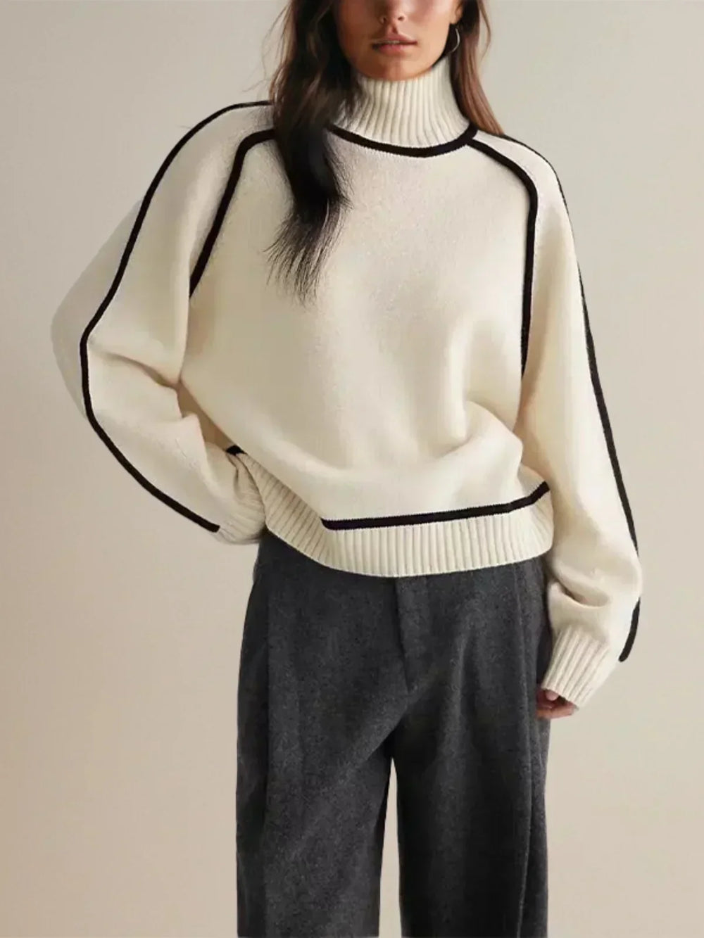 Cassia - Women's Ribbed Turtleneck Sweater