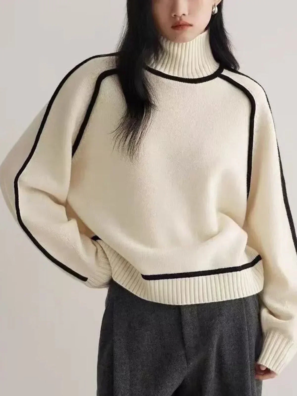 Cassia - Women's Ribbed Turtleneck Sweater