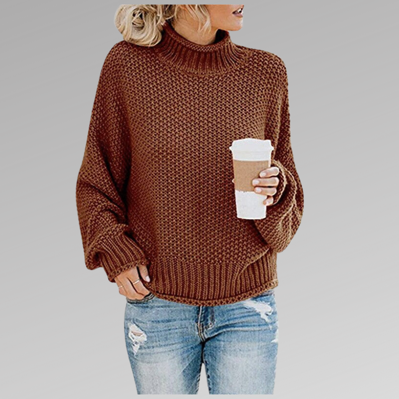 Charlotte - Women's Oversized Chunky Turtleneck Sweater