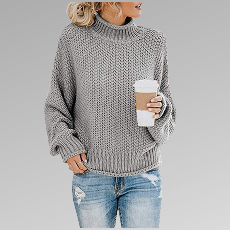Charlotte - Women's Oversized Chunky Turtleneck Sweater