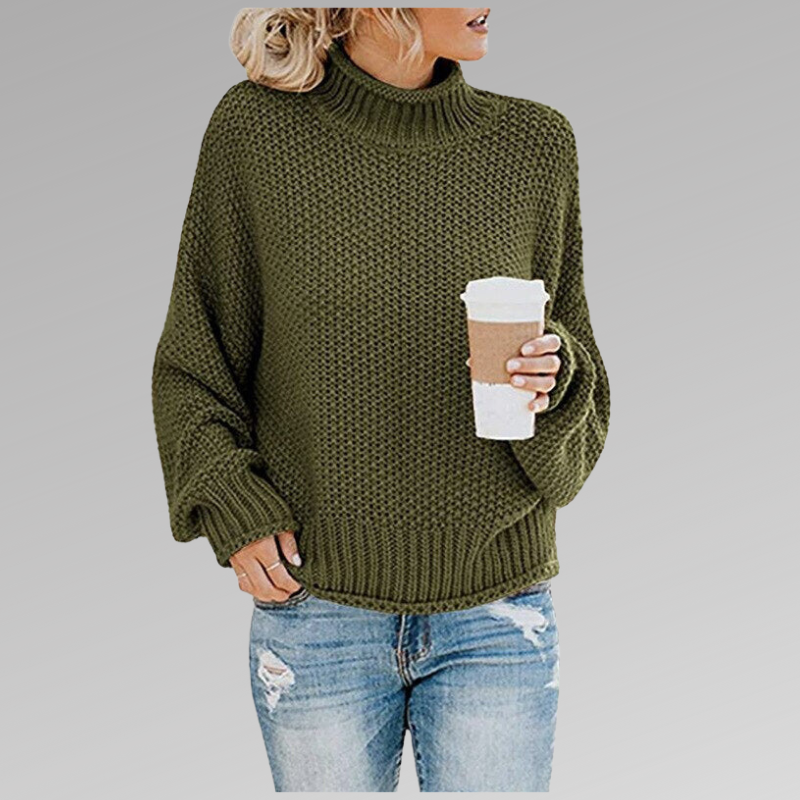 Charlotte - Women's Oversized Chunky Turtleneck Sweater