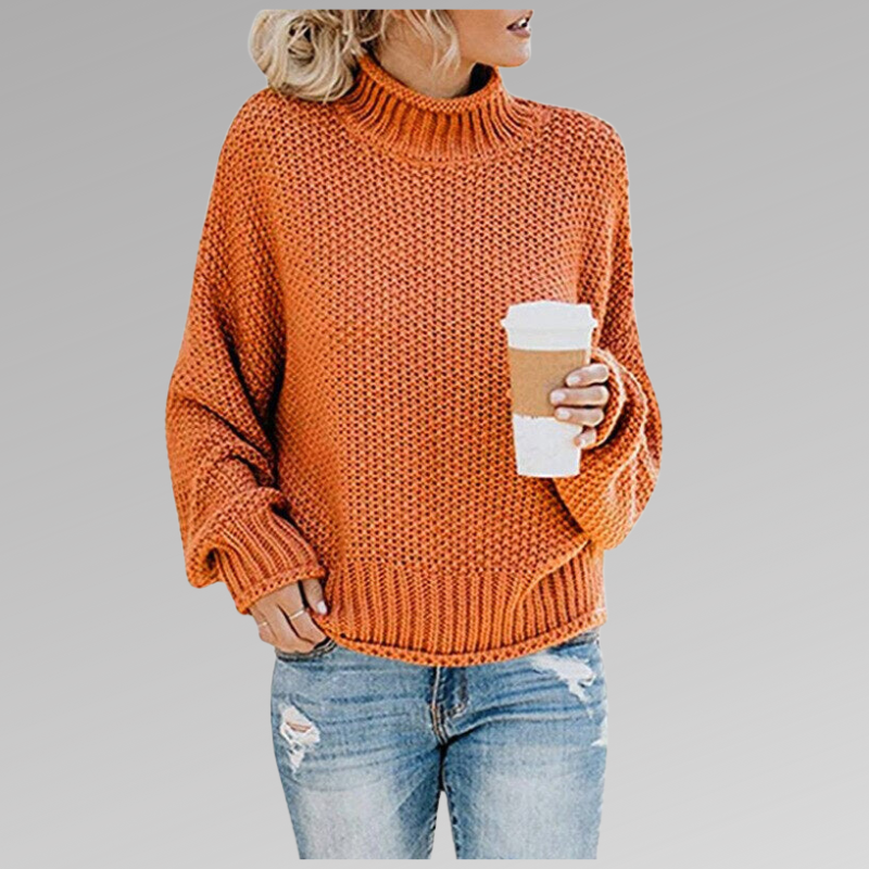 Charlotte - Women's Oversized Chunky Turtleneck Sweater