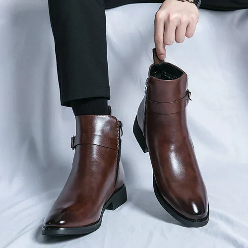 Clement - Men's Casual Leather Chelsea Boots