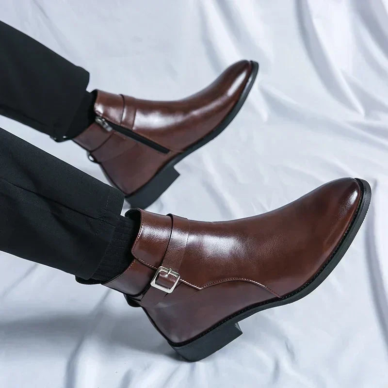 Clement - Men's Casual Leather Chelsea Boots