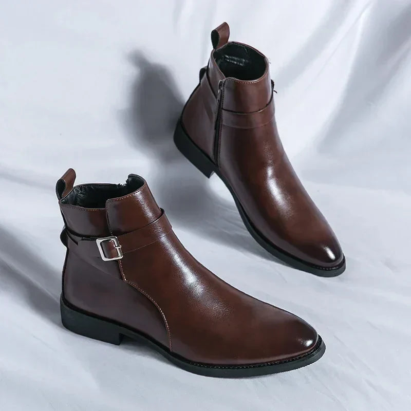 Clement - Men's Casual Leather Chelsea Boots