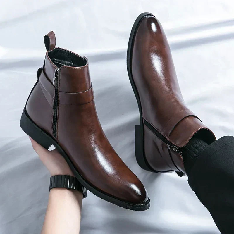 Clement - Men's Casual Leather Chelsea Boots