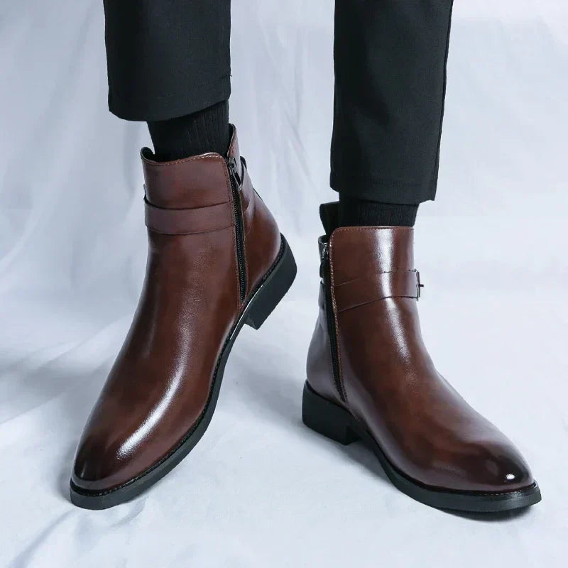 Clement - Men's Casual Leather Chelsea Boots