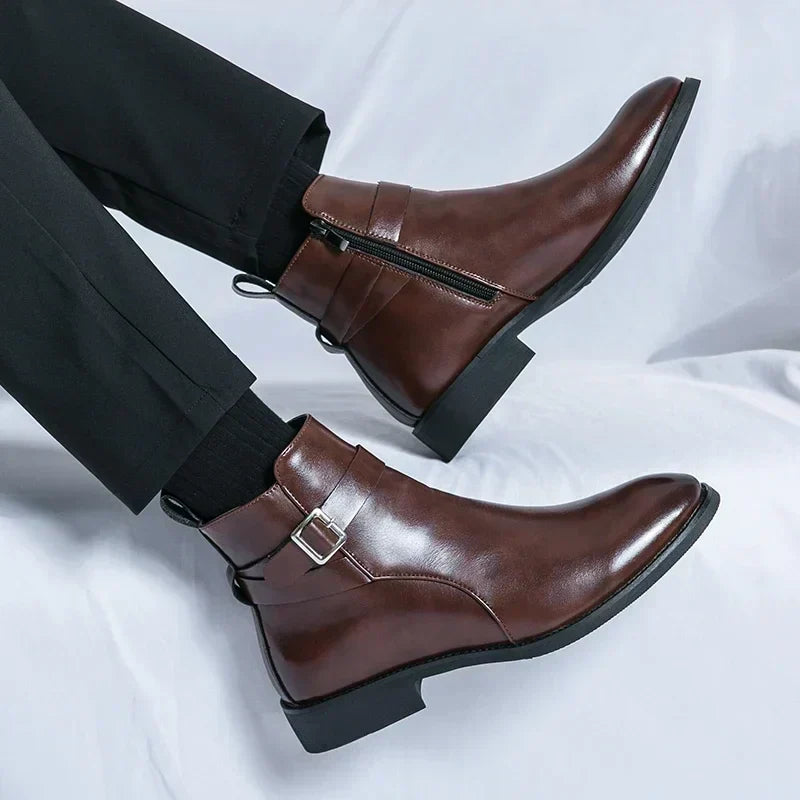 Clement - Men's Casual Leather Chelsea Boots