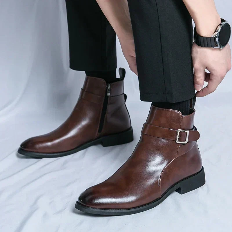 Clement - Men's Casual Leather Chelsea Boots