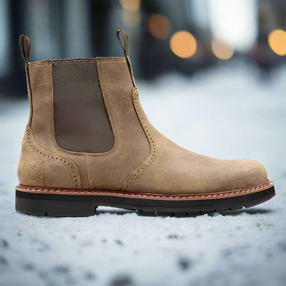 Conrad - Men's Suede Slip On Chelsea Boots