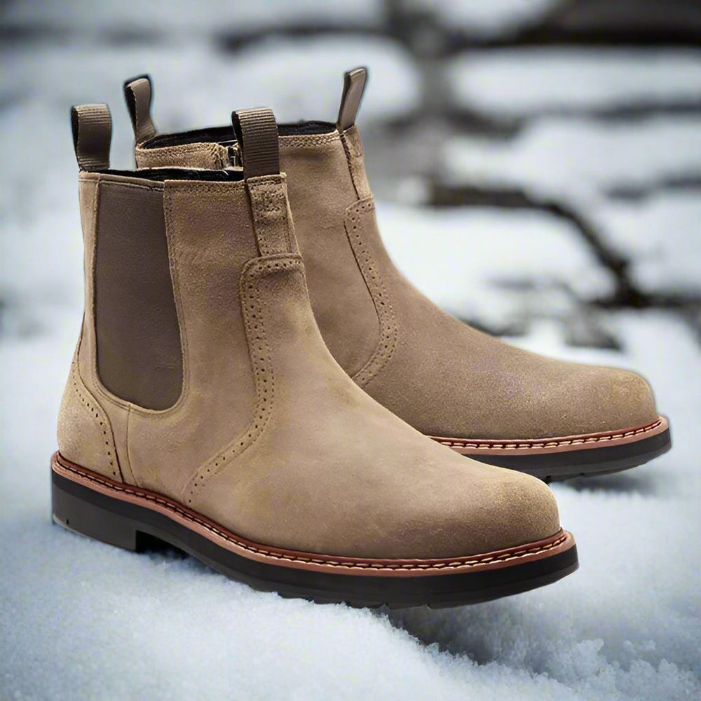 Conrad - Men's Suede Slip On Chelsea Boots