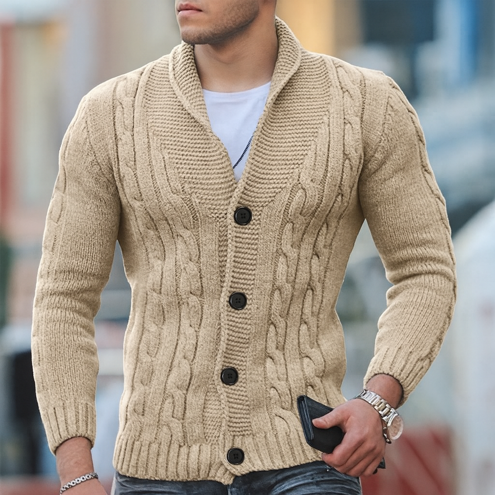 Crawford - Men's Cable Knit Cardigan
