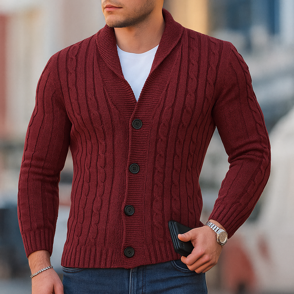 Crawford - Men's Cable Knit Cardigan