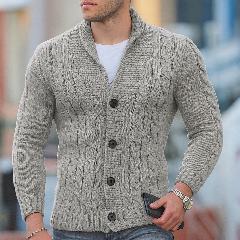 Crawford - Men's Cable Knit Cardigan